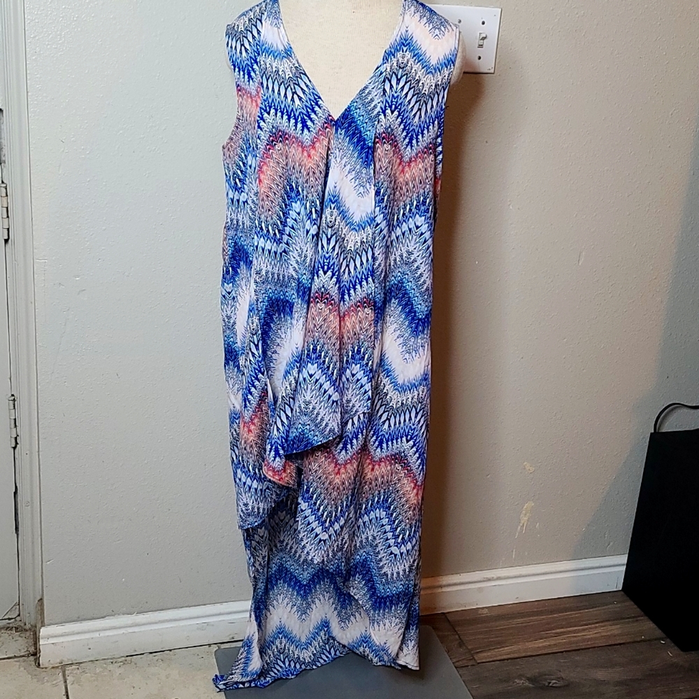 BcbgMaxazria Multi Zizag Ombre Dress
